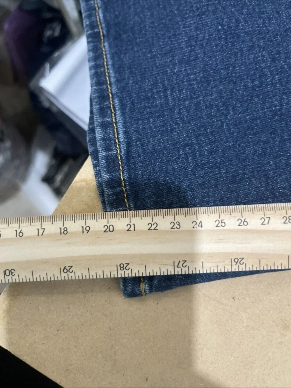 Levis Blue 501 Jeans Original Straight Fit Button Fly Mens Size 42x30